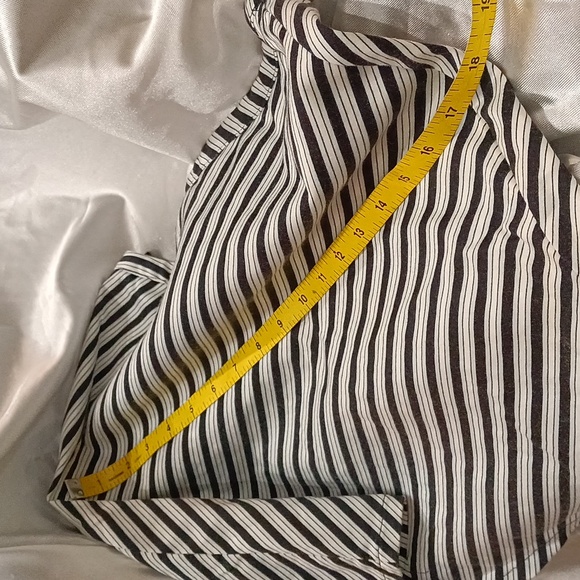 Vintage '90s express diagonal multi striped stretch mini skirt 7/8 - Picture 4 of 8